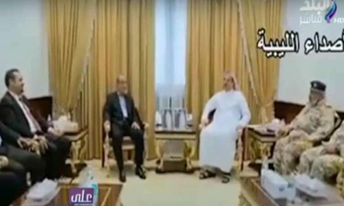 شاهد.. فيديو مسرب لوزير الدفاع القطري يفضح علاقتهم بإرهابي ليبيا