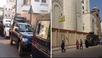 تعزيزات أمنية بمحيط دور العبادة بعد حادث تفجير كنيسة طنطا - اليوم السابع