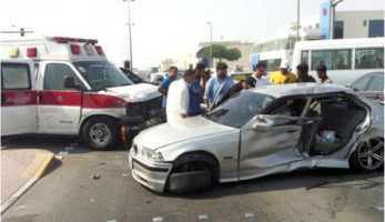 إصابة 18 طالبا من ذوى الاحتياجات بحادث انقلاب أتوبيس بكوبرى رشيد بكفر الشيخ (خبر)