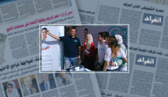 صور.. أكشاك للتوعية بطب عين شمس للعاملين والطلاب لتحليل فيروس سى (خبر)