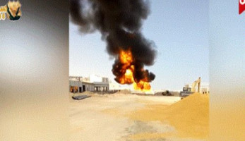 شاهد.. اللقطات الأولى لانفجار خط غاز بجبل الجلالة في العين السخنة (خبر)