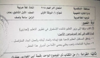 برقية لوزير التعليم بامتحان عربي بالإسكندرية تشعل غضب أولياء الأمور (خبر)