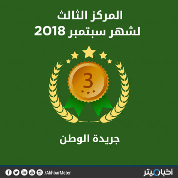 الوطن يتراجع في مؤشرات الاحترافية وتجنب الانتهاكات.. ويحتل المركز الثالث بتقييم المواقع عن شهر سبتمبر