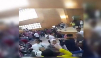 بالفيديو... مدرج كلية حقوق عين شمس يتحول إلى "ديسكو شعبي"