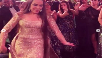 شاهد| شريهان في أحدث ظهور ترقص على أنغام "ده لو اتساب"