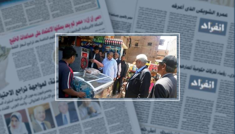ضبط منتجات غذائية منتهية الصلاحية فى حملة تموينية فى مغاغة بالمنيا