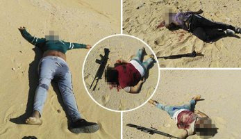 صور.. الداخلية تثأر لشهداء حادث دير الأنبا صموئيل.. الأمن الوطنى كشف اختبائهم بصحراء المنيا.. والقوات تداهم أوكارهم.. المواجهات تسفر عن مقتل 19 إرهابيا وضبط 13 سلاح نارى وذخيرة وأوراق تنظيمية