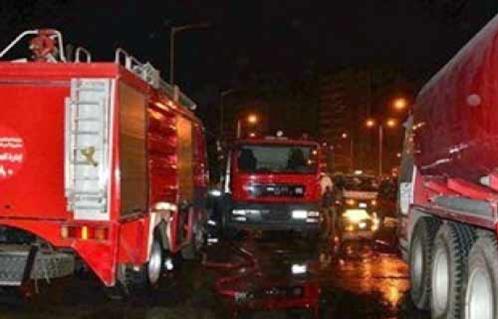 الدفع بـ 6 سيارات إطفاء للسيطرة على حريق بجراج فى شبرا الخيمة