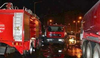 الدفع بـ 6 سيارات إطفاء للسيطرة على حريق بجراج فى شبرا الخيمة