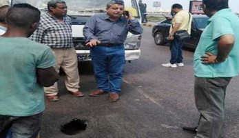 هبوط أرضي على كورنيش البحر شرقي الإسكندرية| صور