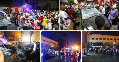 معاينة النيابة لانفجار معهد الأورام: تدمير 10 سيارات وتهشم واجهة المبنى