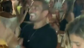 تامر حسين ينشر فيديو لـ عمرو دياب ودينا الشربيني يرقصان على "يوم تلات"