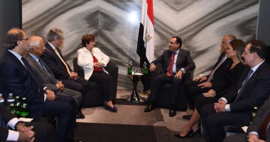 صور.. رئيس الوزراء يلتقى رئيسة صندوق النقد الدولى خلال زيارته لواشنطن