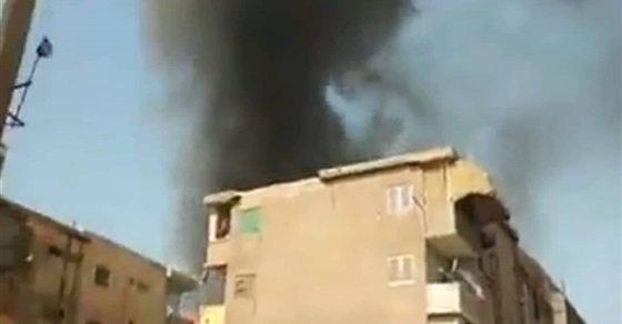 حريق ضخم في كنيسة مارجرجس بالمنصورة.. صور