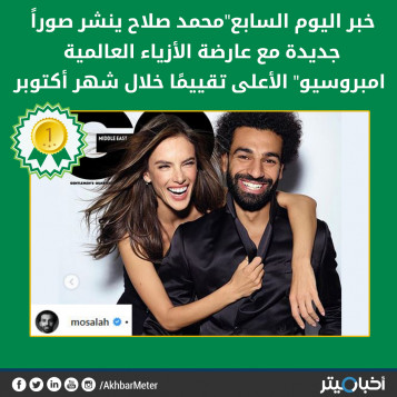 اليوم السابع تحصد الخبر الأفضل لشهر أكتوبر بفضل محمد صلاح وعارضة الأزياء أمبروسيو