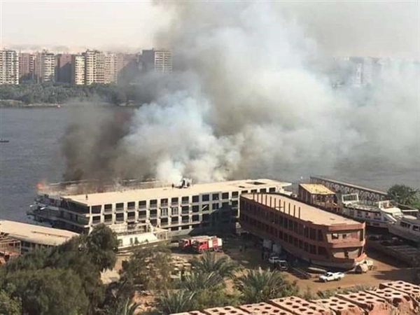التحريات: خسائر بالملايين في حريق أحد المراكب النيلية بالحوامدية