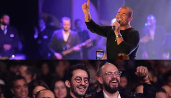 تعليق غريب من أحمد حلمي على حفل عمرو دياب | صور