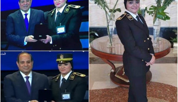 أشاد بها الرئيس.. "الضابط مها" لـ"مصراوي": المسئولية زادت بعد التكريم -فيديو