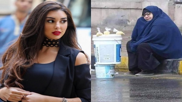 ياسمين صبري تقدم المساعدة لـ"سيدة المطر"