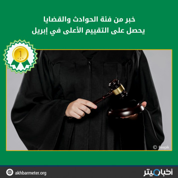 خبر من فئة الحوادث والقضايا يحصل على التقييم الأعلى في إبريل