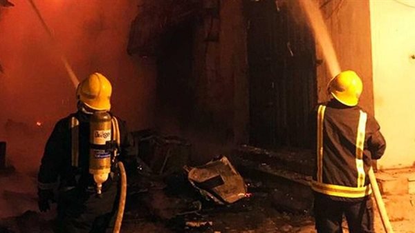 إخماد حريق بحديقة أحد مستشفيات الحالة النفسية بحلوان