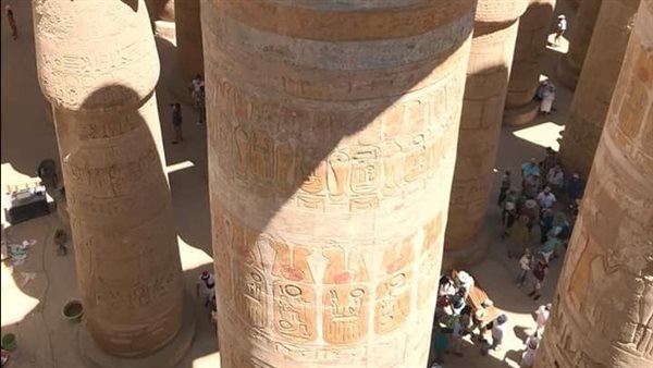 مصدر يكشف تفاصيل مشروع ترميم صالة الأعمدة الكبرى بـ معابد الكرنك