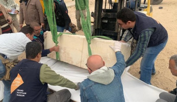 المتحف المصري الكبير يستقبل 23 قطعة أثرية ضخمة