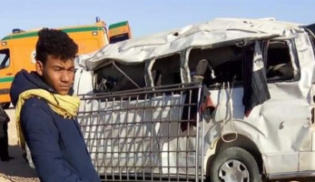 إصابة 6 أشخاص إثر تصادم ميكروباص بسيارة إطفاء في قنا | أسماء