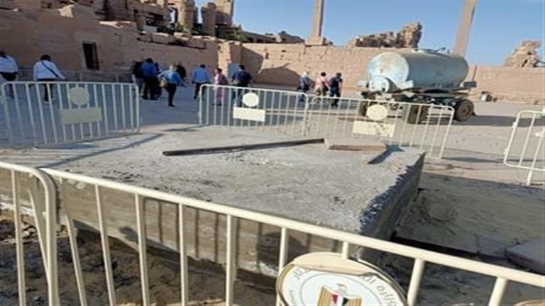 "بنحضر لحدث ضخم".. مصدر بالآثار يعلق على استخدام "خرسانة" في معبد الكرنك