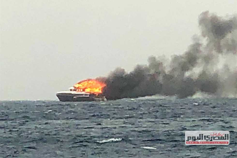 تفاصيل إنقاذ 18 سائحا أمريكيا في احتراق لنش برحلة غوص بالغردقة