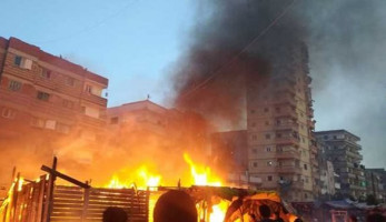 التفاصيل الكاملة لحريق 10 محال تجارية فى المرج الجديدة