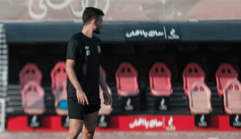 صلاح محسن ينتظم في مران الأهلي الجماعي