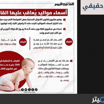 قانون لتجريم وتغريم اختيار أسماء جديدة للمواليد