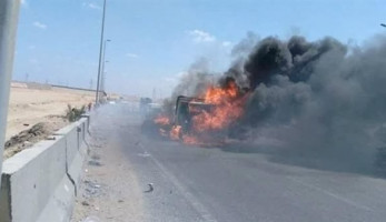 اشتعال النيران بسيارة «ميكروباص».. وإصابة 3 فى قنا