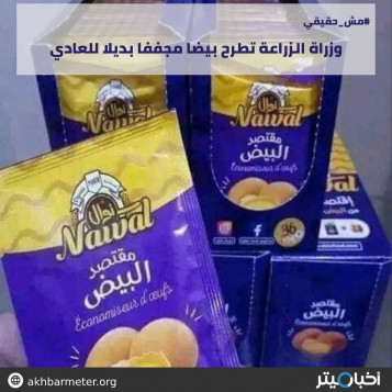وزارة الزراعة تطرح بيضا مجففا بديلا للعادي