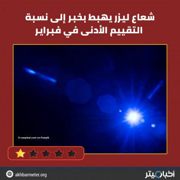 شعاع ليزر يهبط بخبر إلى نسبة التقييم الأدنى في فبراير
