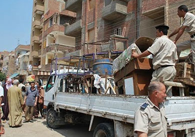 إزالة الإشغالات من شوارع العجمي في الإسكندرية