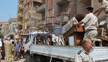 إزالة الإشغالات من شوارع العجمي في الإسكندرية